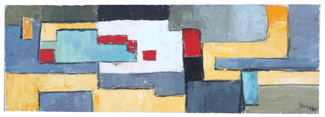 Large Abstract Painting by Edith Bry (1 of 7)