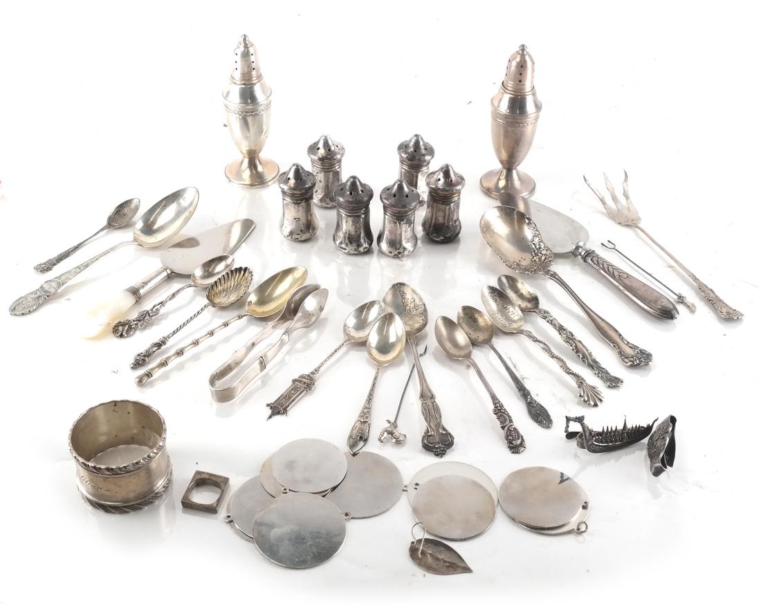 Lot Silver Souvenir Spoons, Table Items (1 of 4)