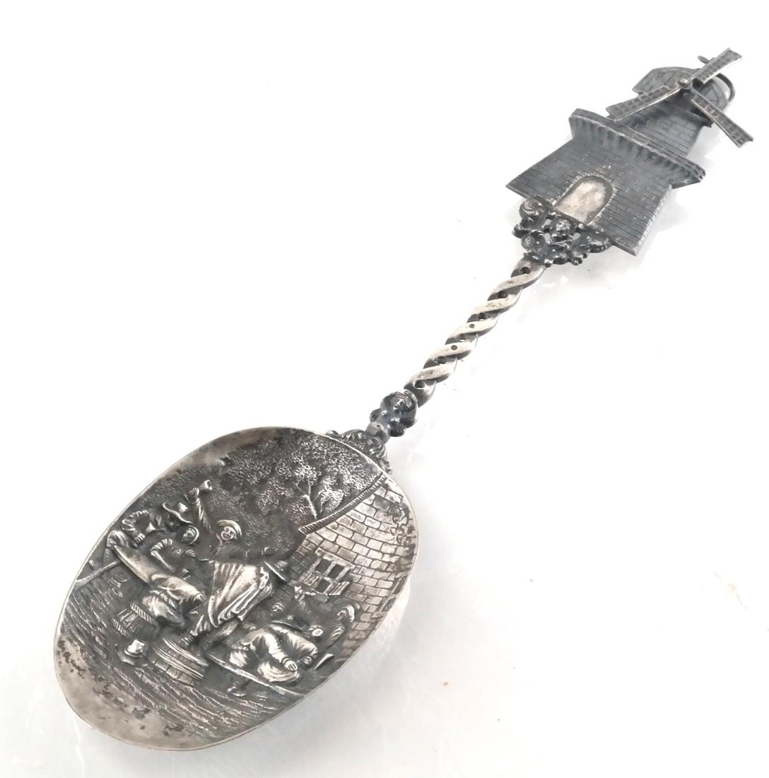 19th C. Large Silver Souvenir Spoon (1 of 5)