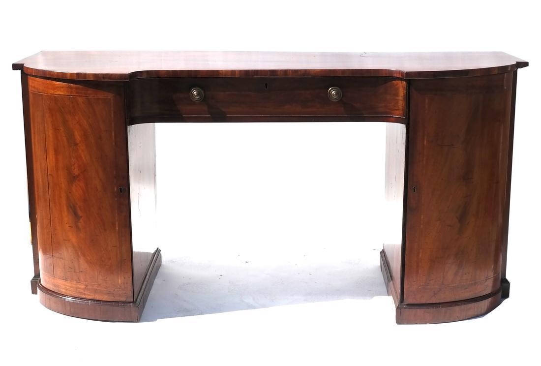 Antique English Curved Door Sideboard (1 of 6)