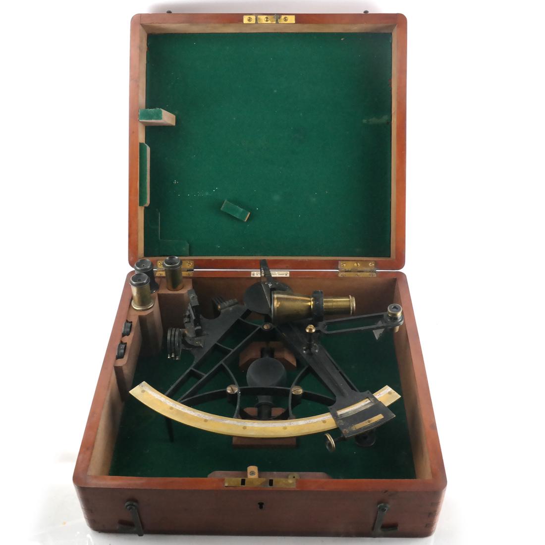 English Hughes & Co. Cased Sextant (1 of 4)