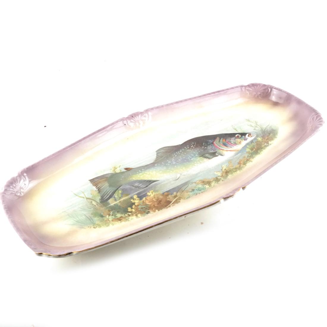 German Faience Fish Dish, c. 1900 (1 of 6)