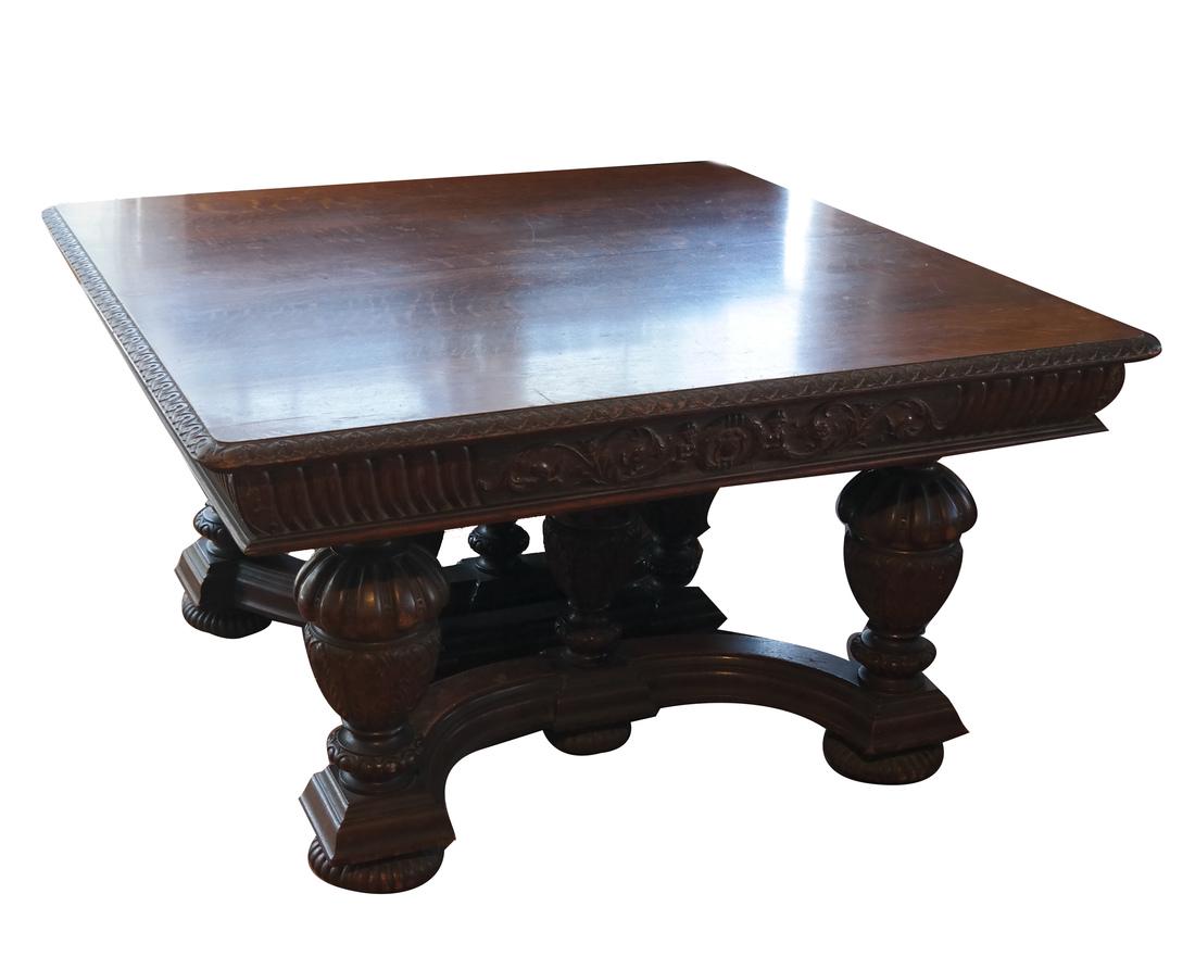 Renaissance Oak Dining Room Table (1 of 6)