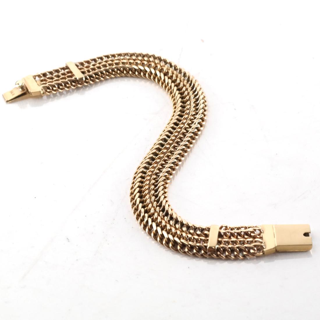 14k Double Chain Bracelet (1 of 6)