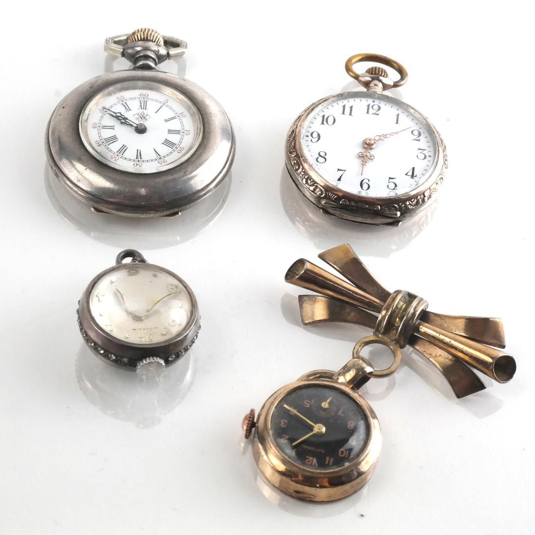 Four Watches (3 Silver, 1 Gold-Filled) (1 of 9)