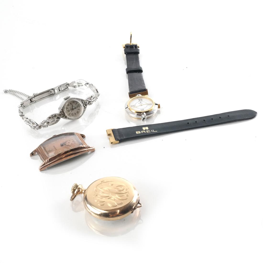 4 Watches (2 Ladies, 1 Pocket, 1 Men's) (1 of 7)