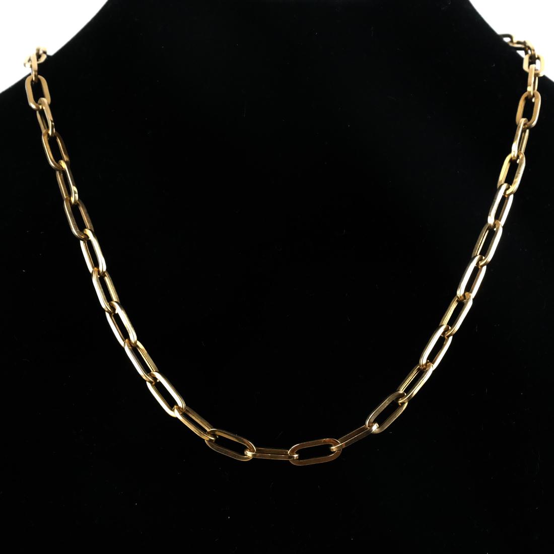 14k YG Chain Necklace, 17.5"