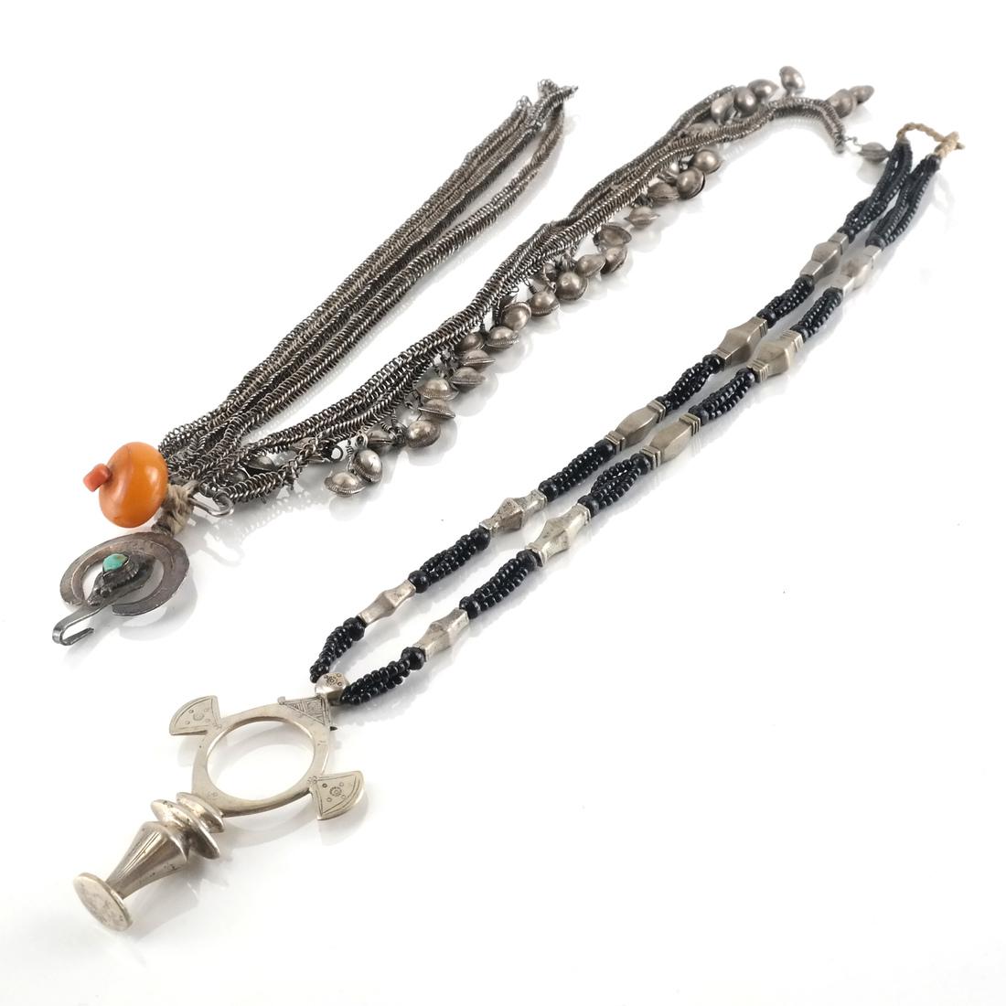 Two Afghan/Central Asian Silver Necklaces (1 of 4)