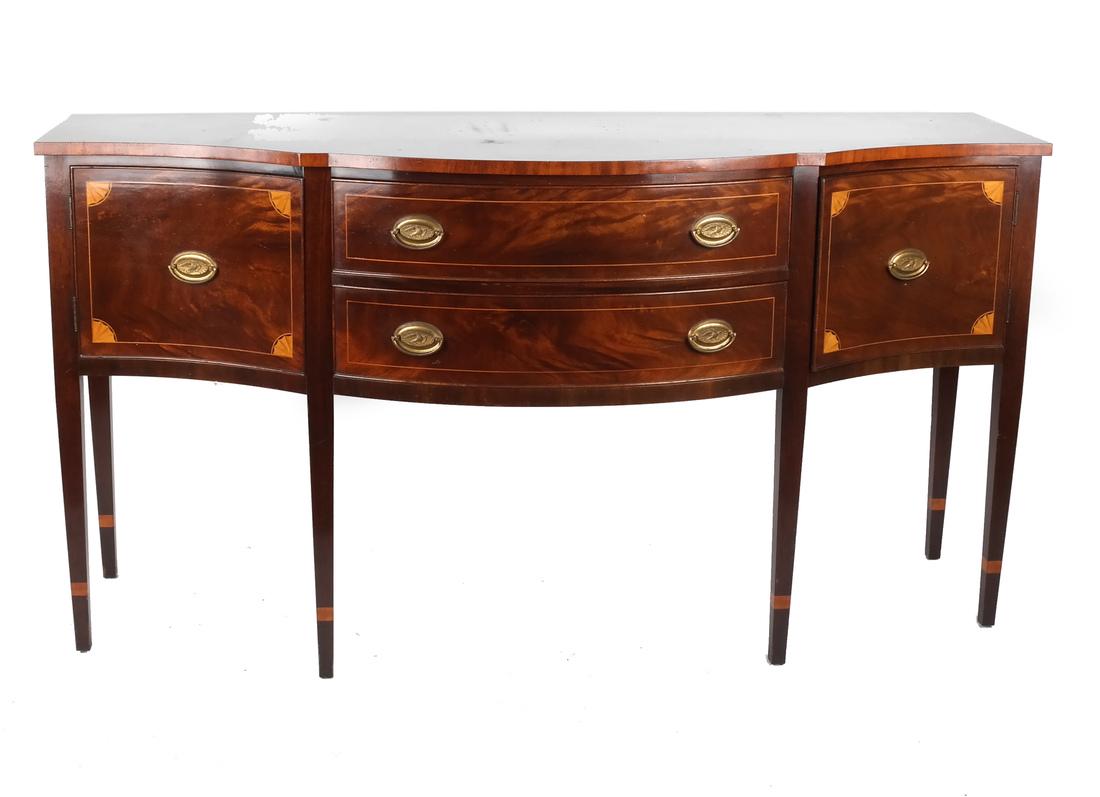 Inlaid Serpentine Sideboard by Kittinger (1 of 7)