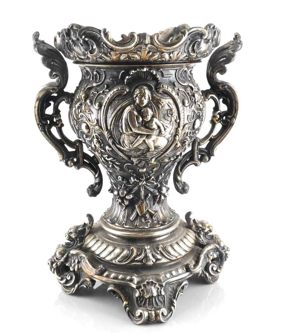 Bronze Raised Decorated Urn (1 of 7)