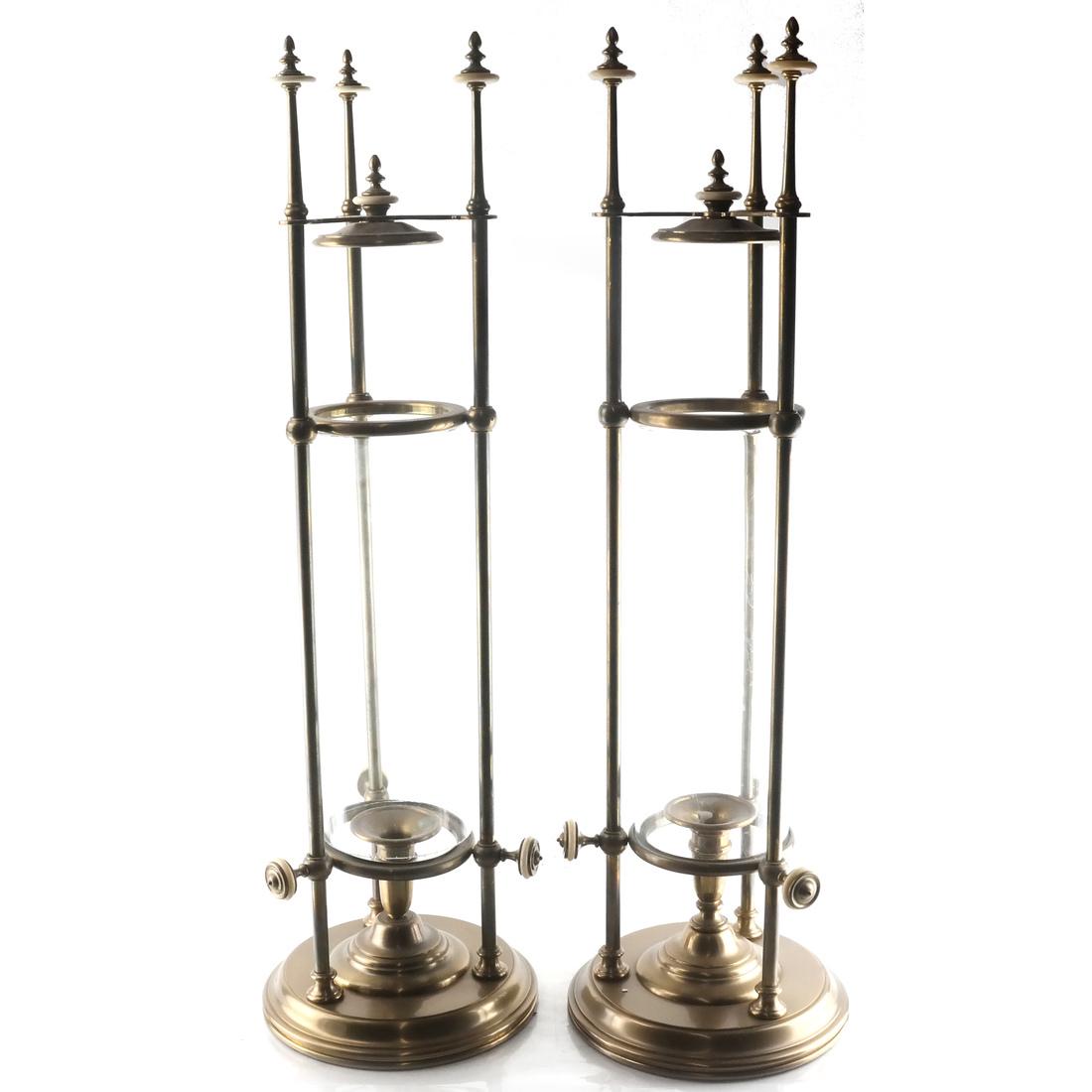 Pair of Unusual Hurricane Candlestick/Lanterns (1 of 4)