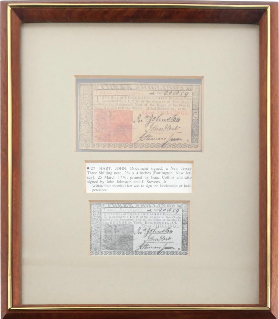 Three-Shilling Note, Signed John Hart (1 of 6)