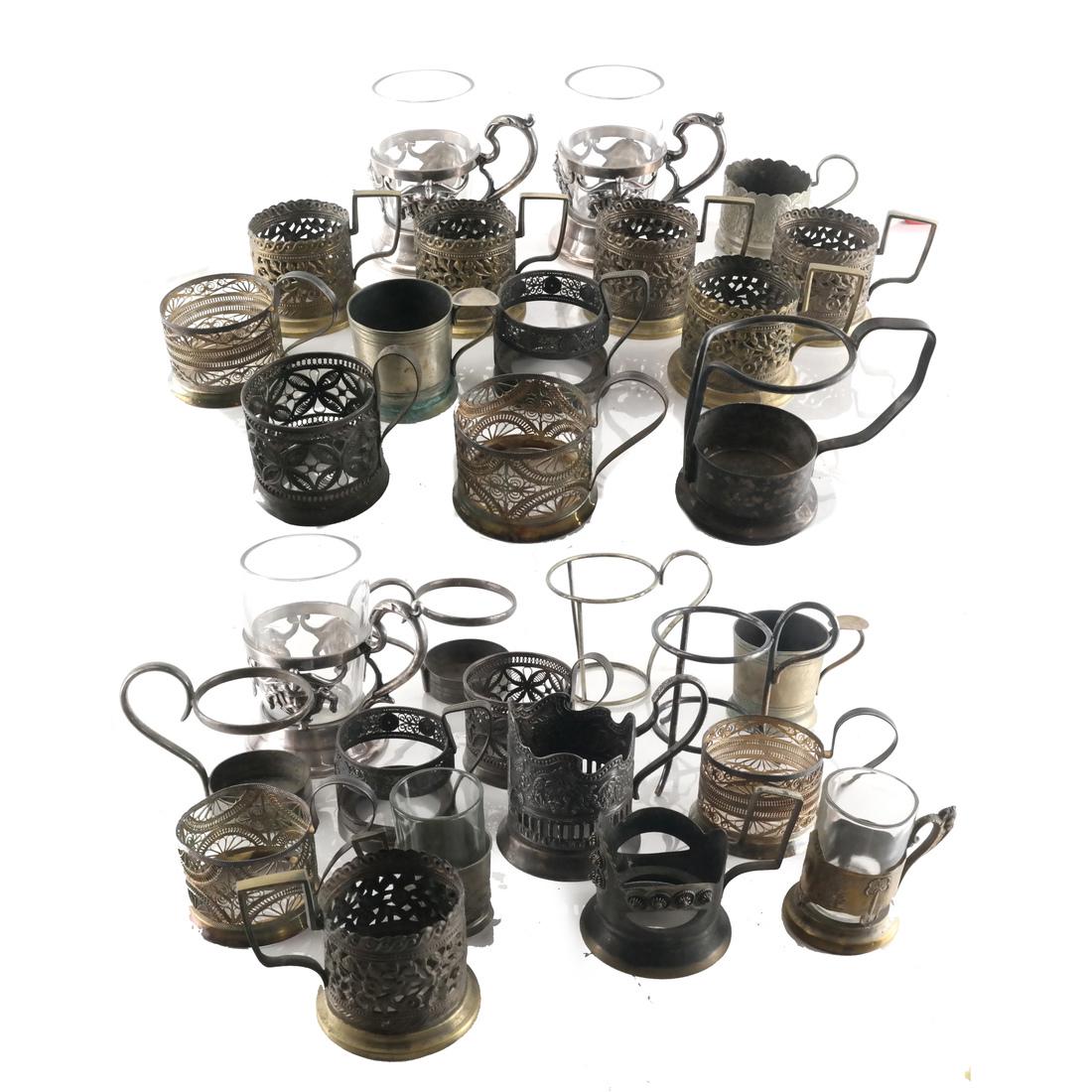 Silverplate & Metal Tea Glass Holders (1 of 3)
