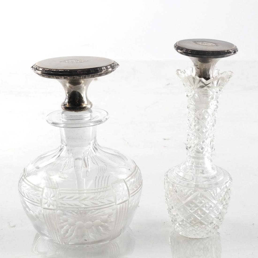 2 Crystal & Silver Perfume Bottles (1 of 6)