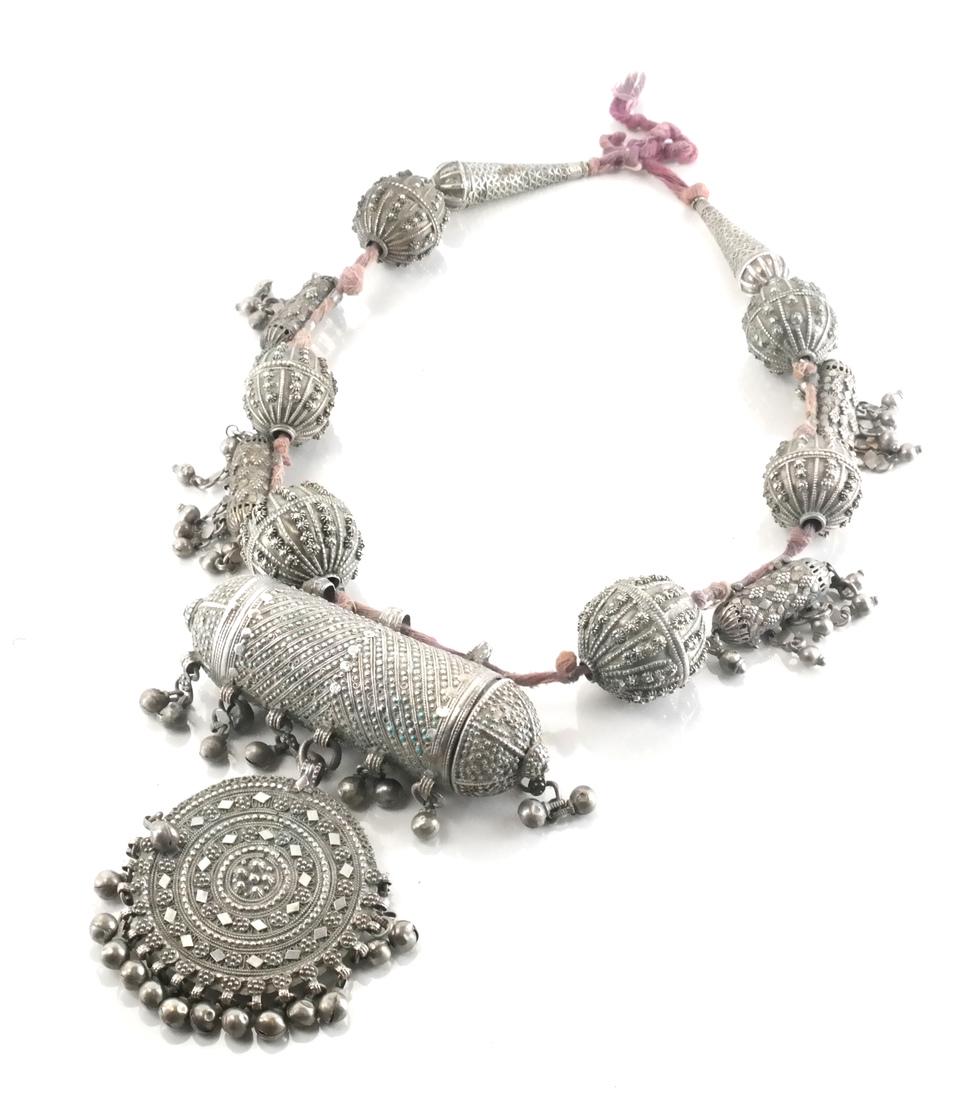 Antique Central Asian Silver Necklace (1 of 4)