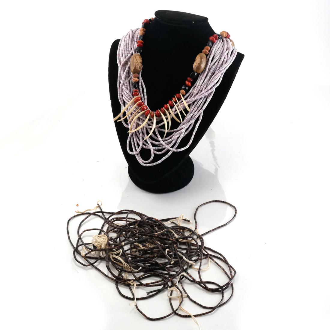 2 Shell Bead and 1 Seed Pod Necklaces (1 of 4)