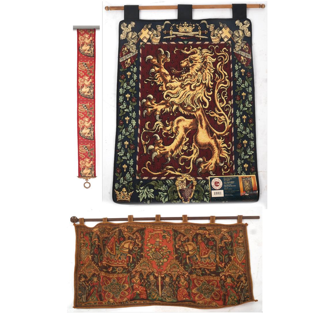 3 Tapestries: Wall Hangings, Bell Pull (1 of 4)