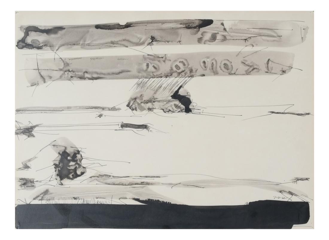 Unknown Artist - Abstract Ink On Paper (1 of 5)