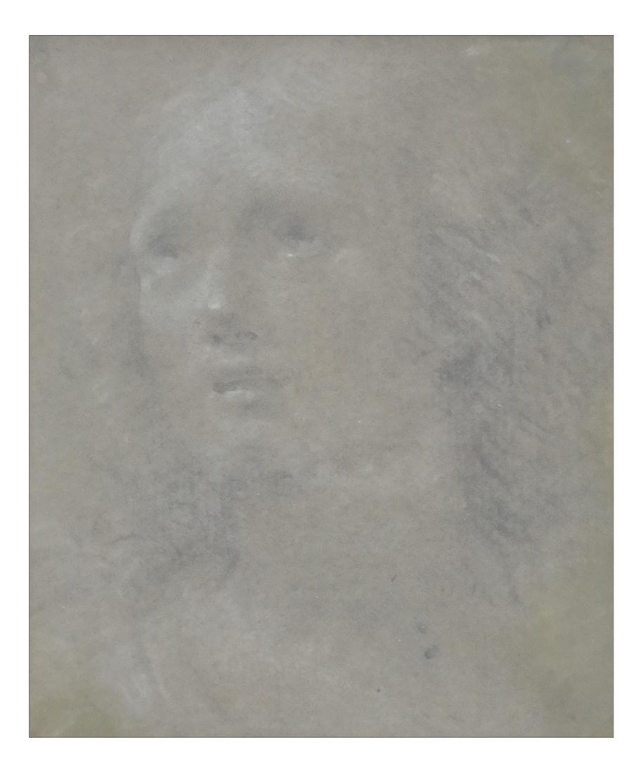 Old Master Drawing - Head Of A Saint (1 of 4)