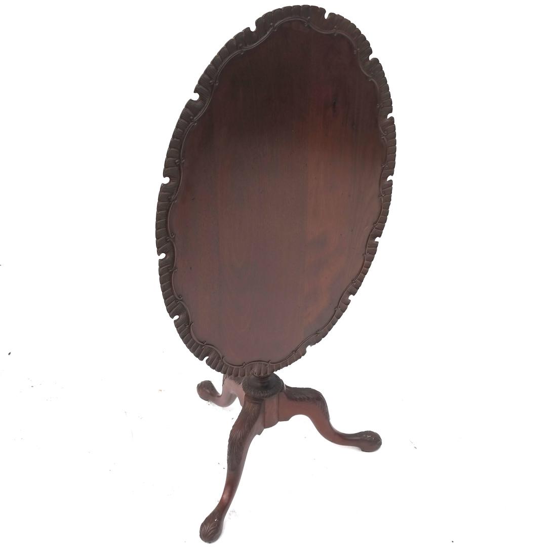 Antique American Carved Tilt-Top Table (1 of 5)