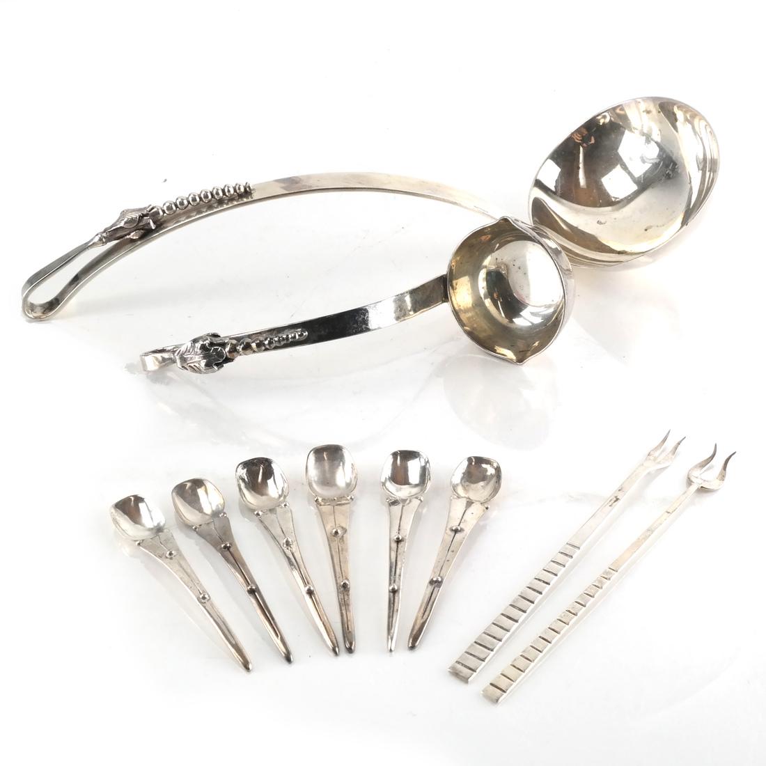 Ten Mexican Silver Serving Articles (1 of 7)