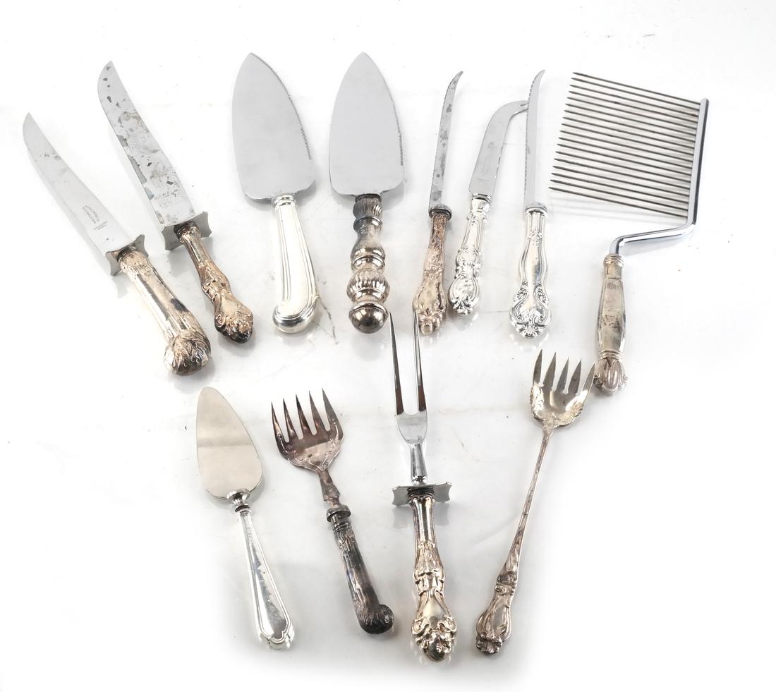 Lot Silver Serving Articles + Ashtrays (1 of 9)