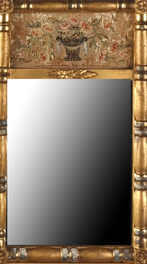 Victorian Antique Needlepoint Mirror (1 of 4)