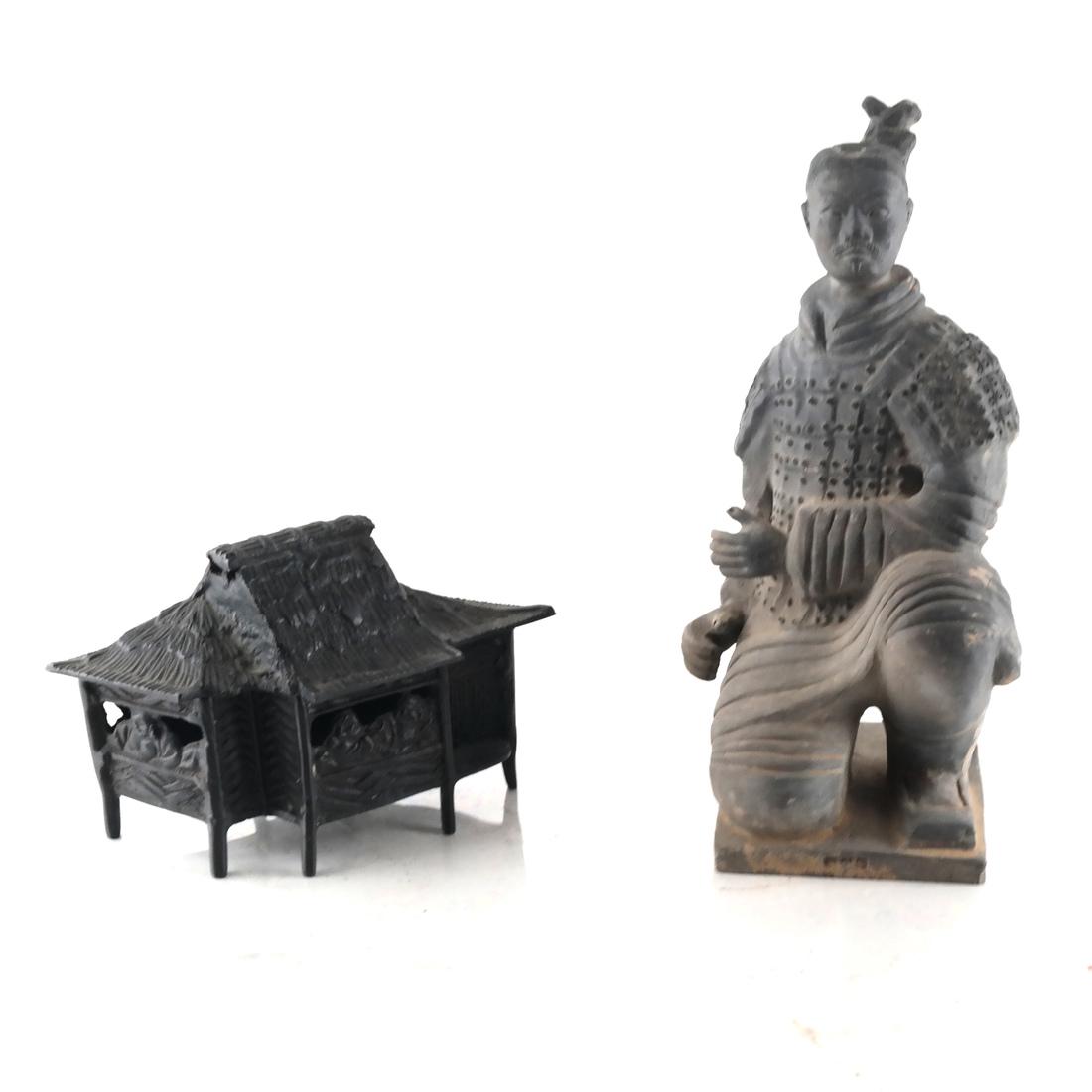 Japanese Bronze Covered Box & Figure (1 of 6)