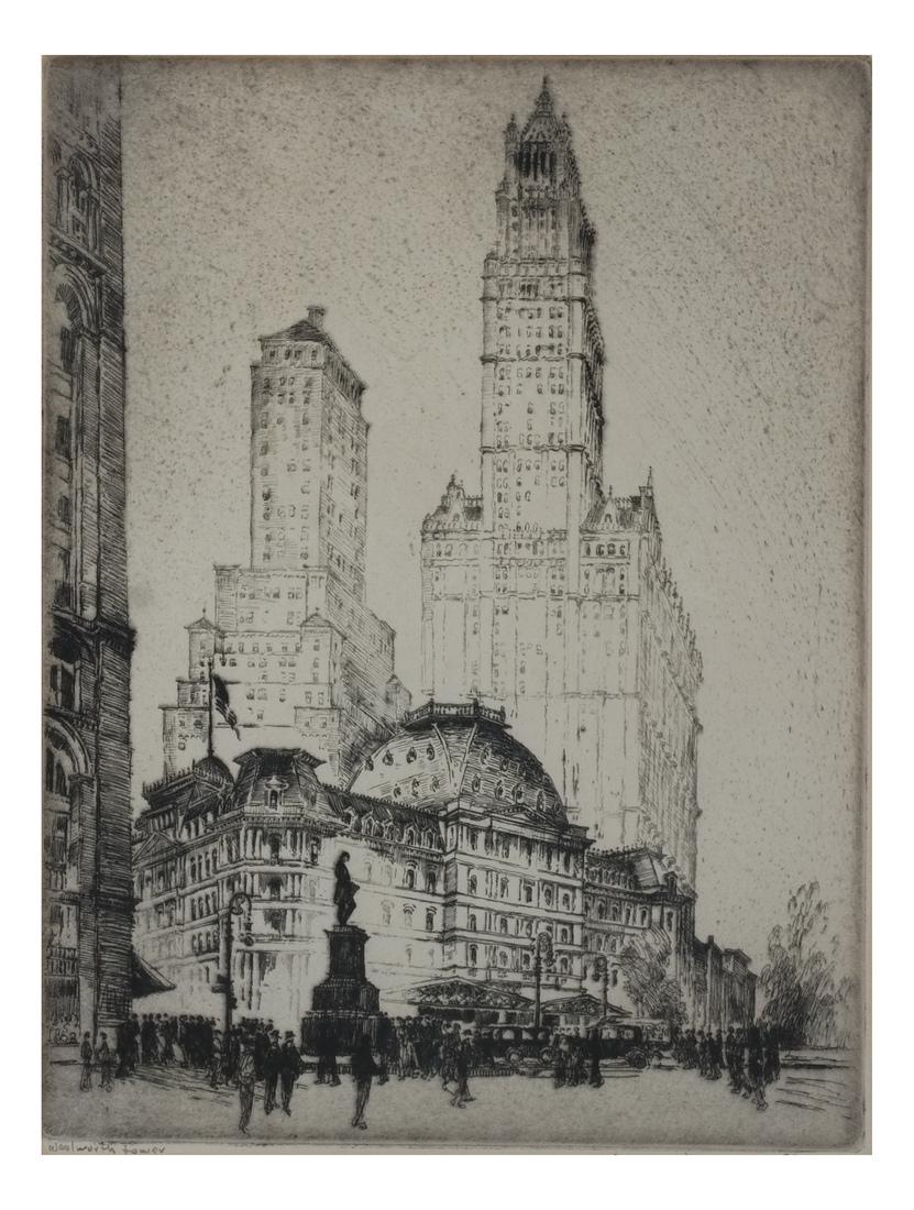 Edward Suydam Etching Woolworth Bld (1 of 6)