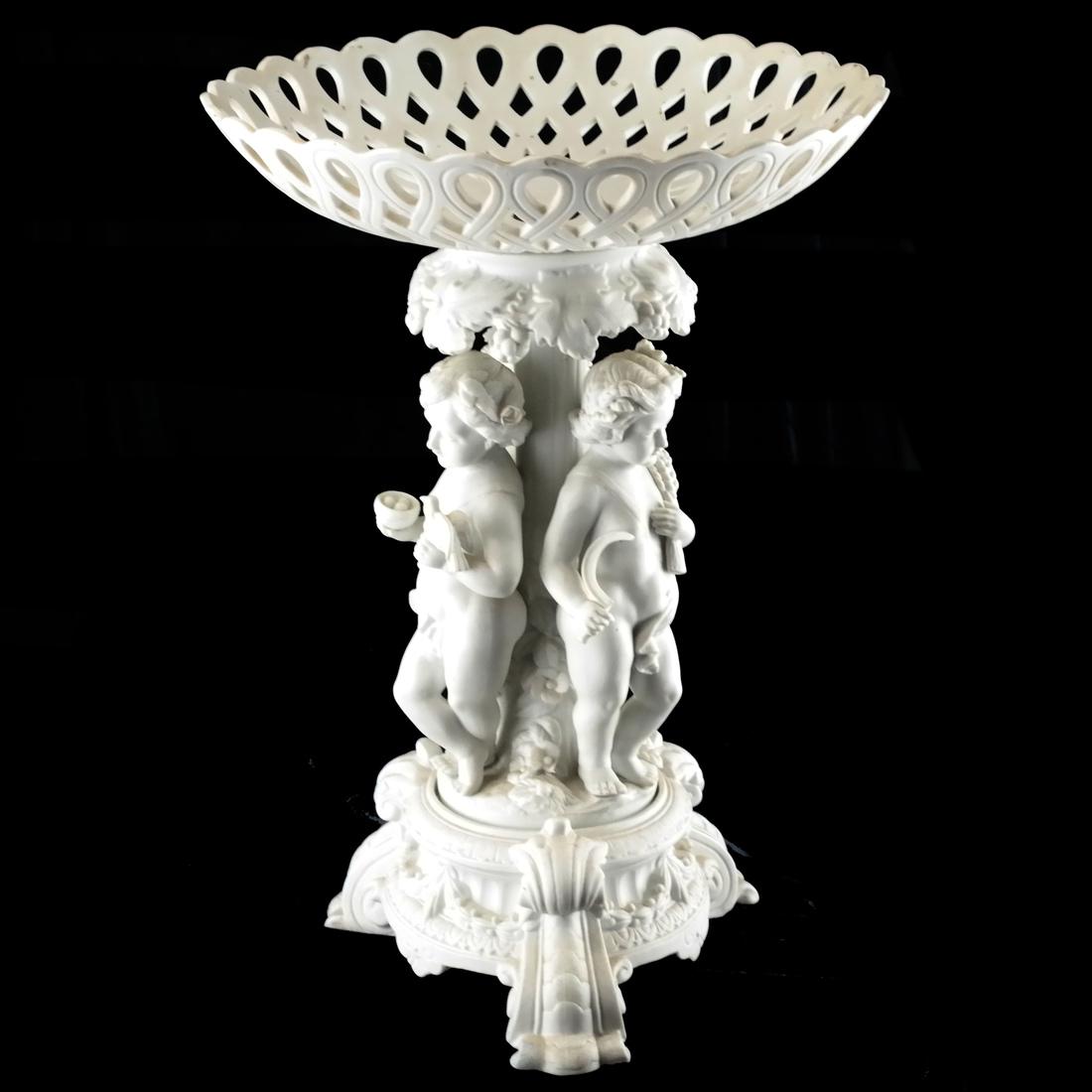 Bisque Porcelain Cherub Compote (1 of 6)