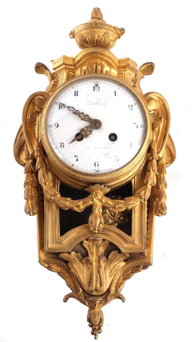 Antique French Bronze Dore Cartel Clock (1 of 8)