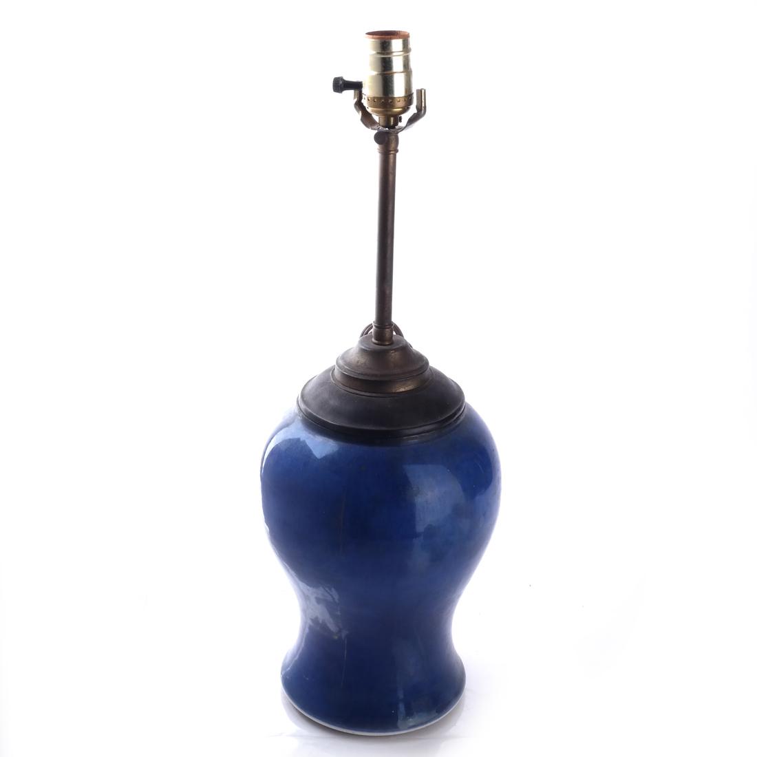 Asian Blue Ceramic Lamp (1 of 4)