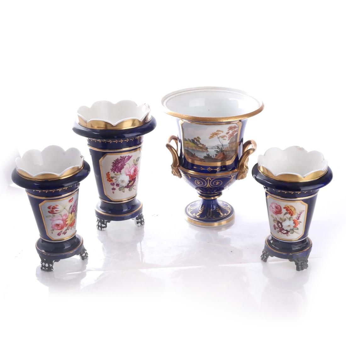 4 Cobalt Porcelain Vessels (1 of 8)