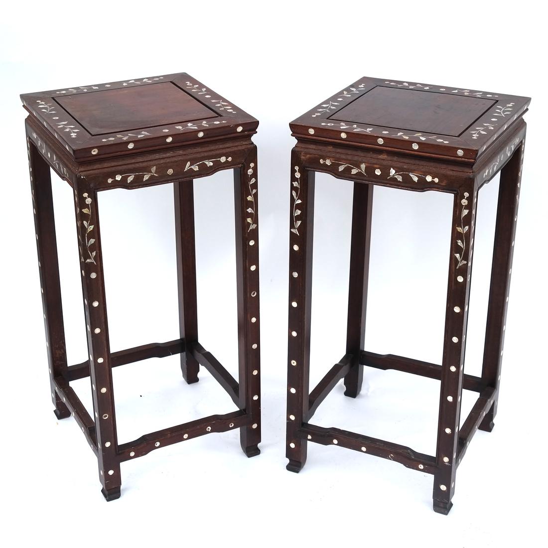 Indo-Chinese Pair of Inlaid Tables (1 of 6)