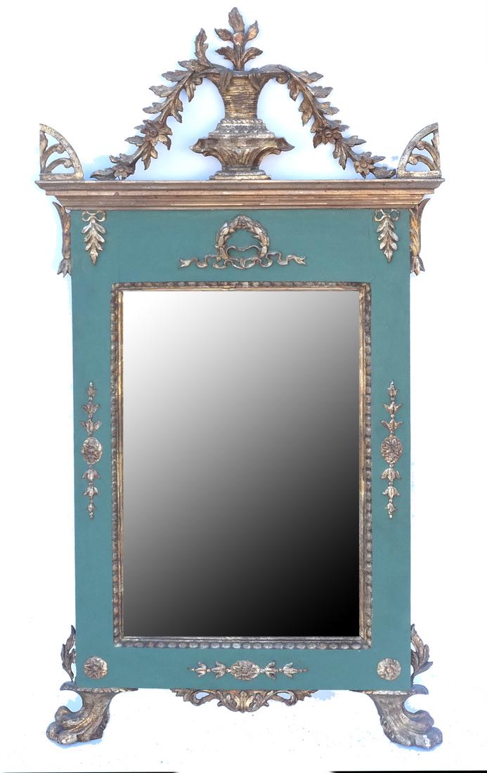 Antique Continental Painted Mirror (1 of 6)