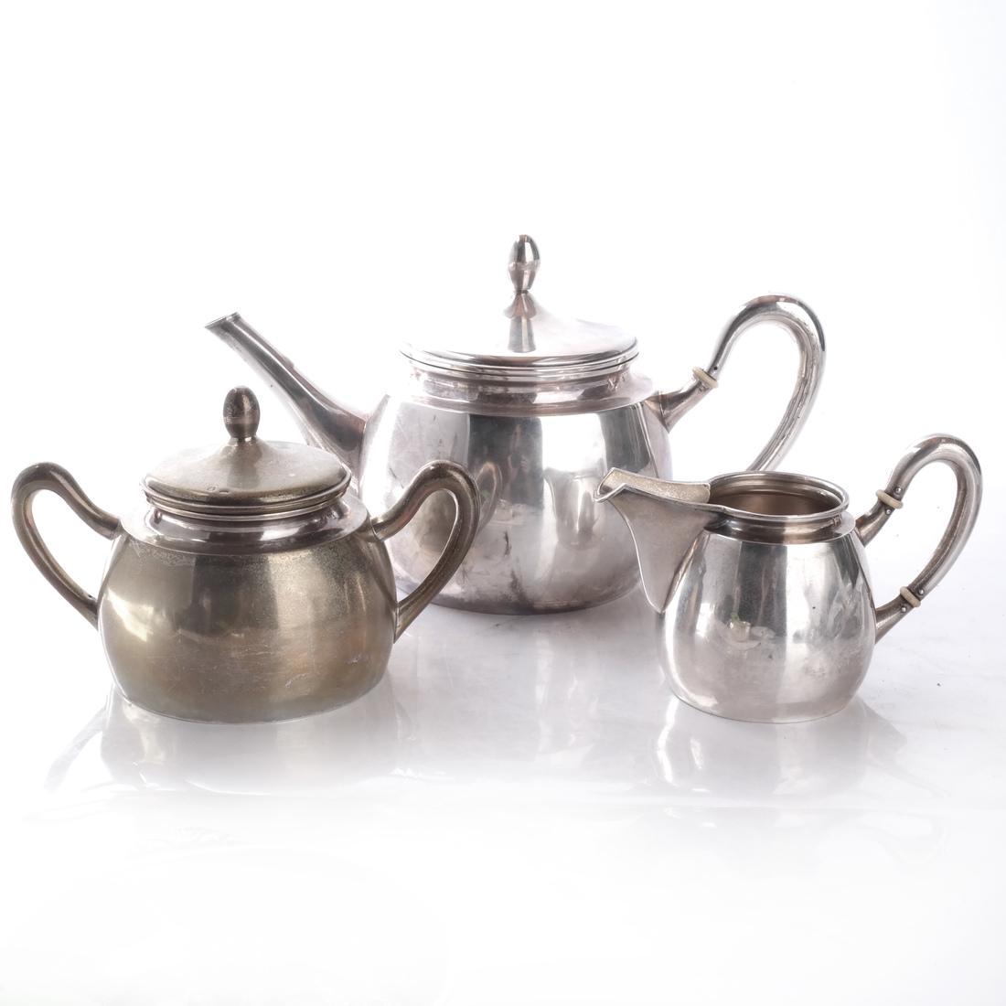 Continental Silver 3-Piece Tea Service (1 of 7)