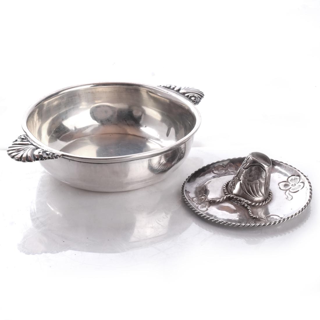 Colombian Silver Baby Dish; Mex Silver Holder (1 of 5)