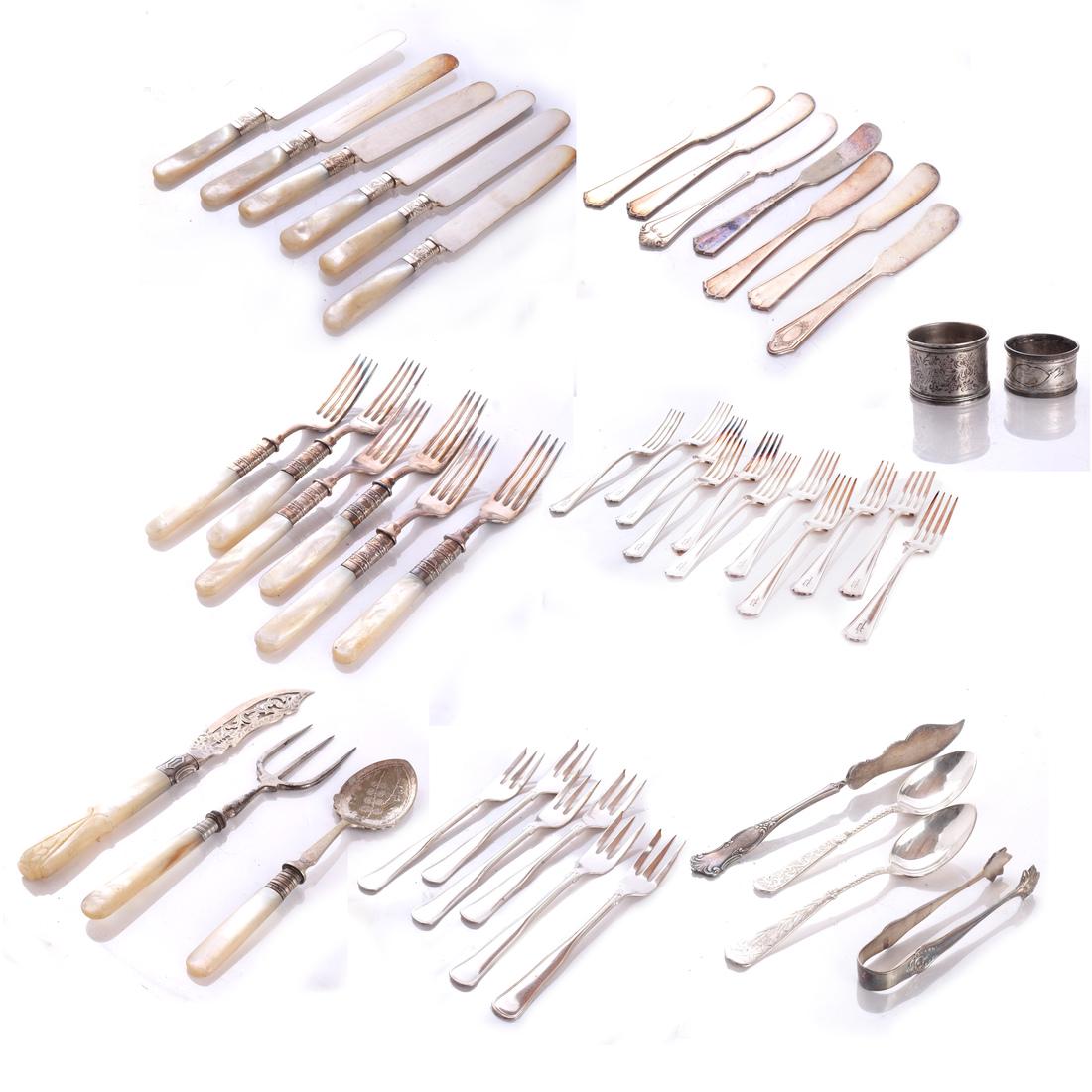 Mother-of-Pearl Handled Flatware, Silver Plate (1 of 10)