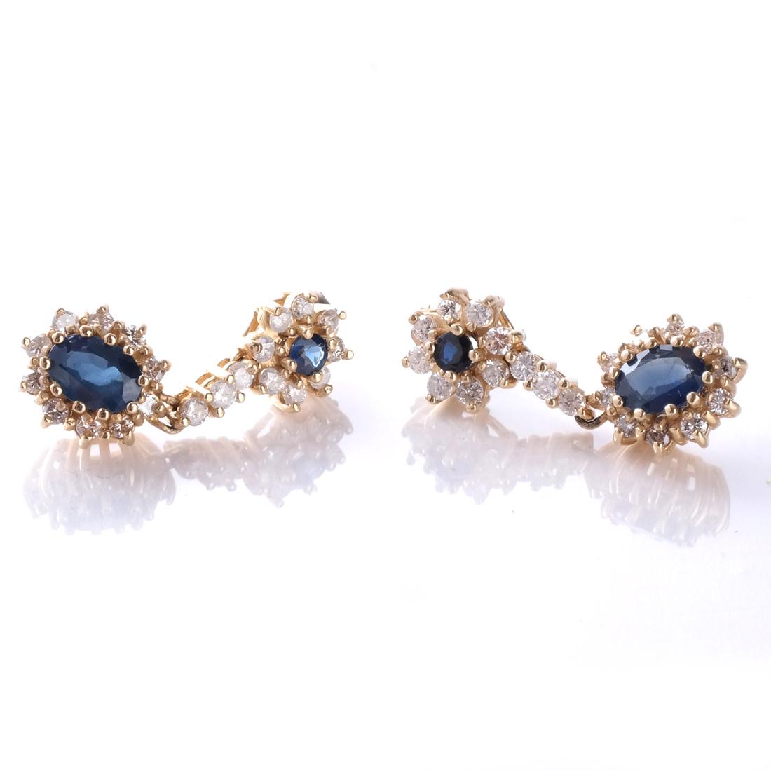 14k Sapphire and Diamond Earrings (1 of 10)