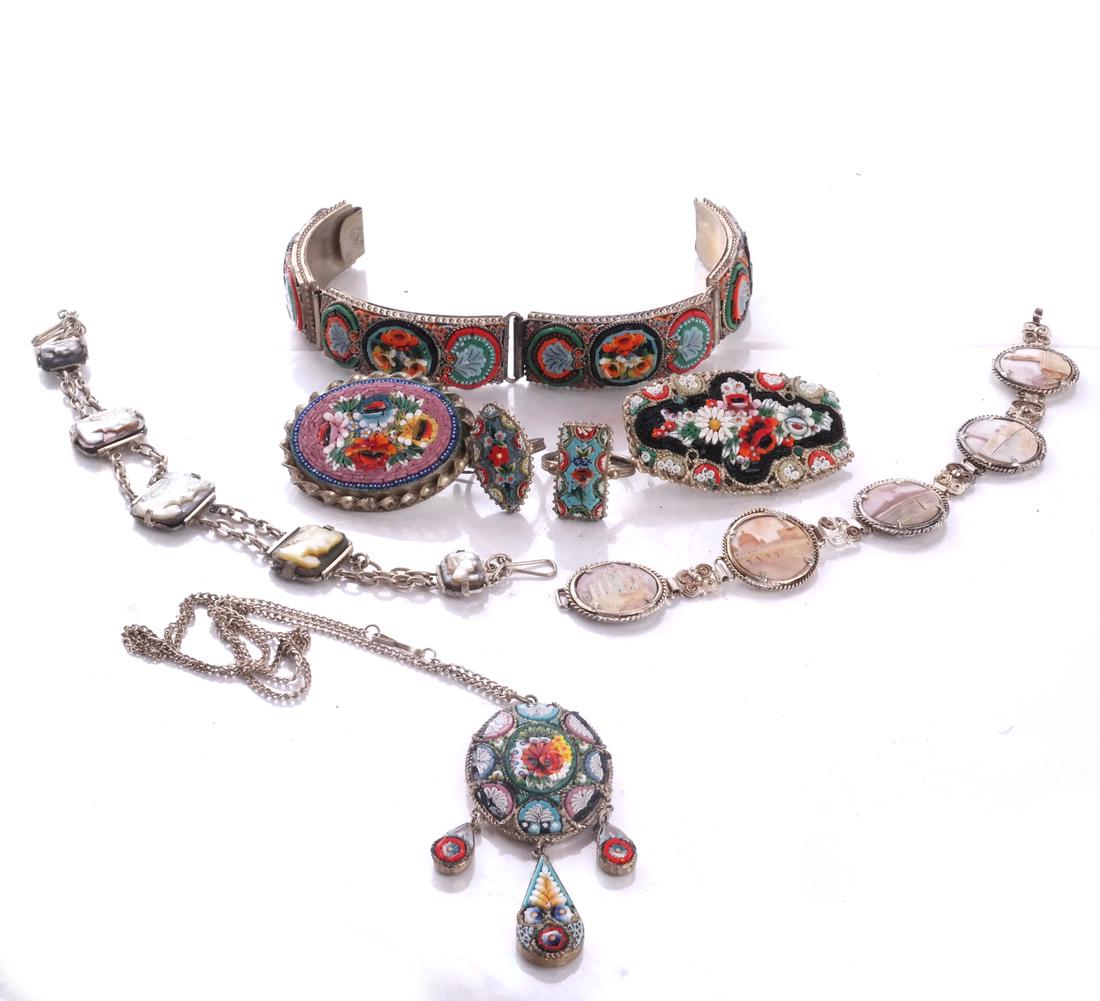 8 Mosaic and Shell Jewelry Items (1 of 6)