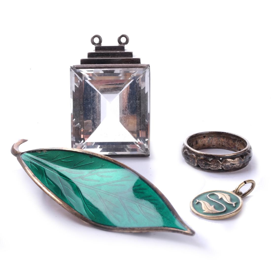 4 Danish Silver Jewelry Items (1 of 8)