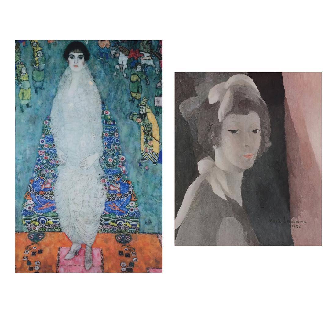 Two Prints, Women - Klimt, Laurencin (1 of 8)