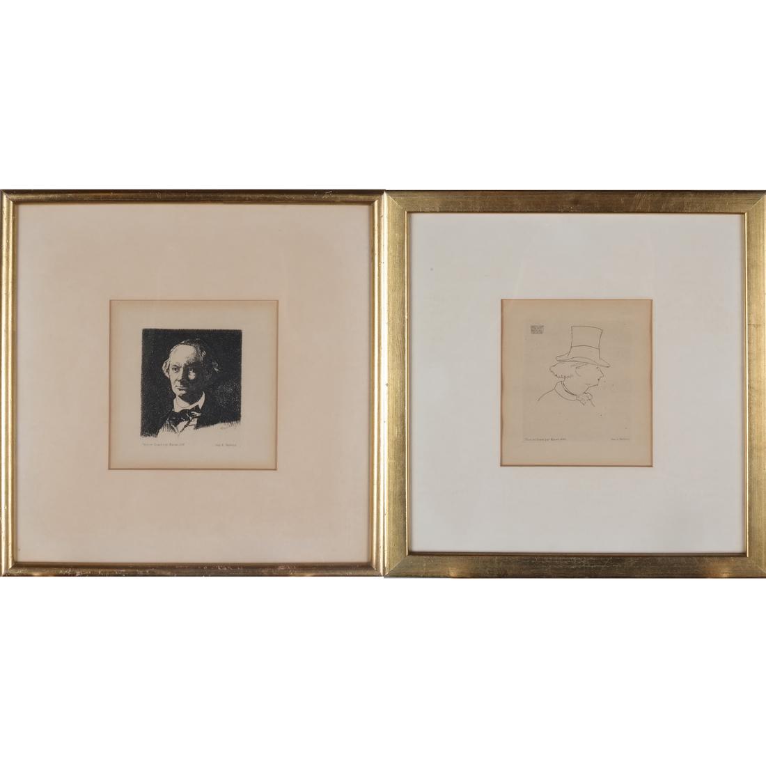 A. Salmon: Two Portrait Prints of Men (1 of 5)