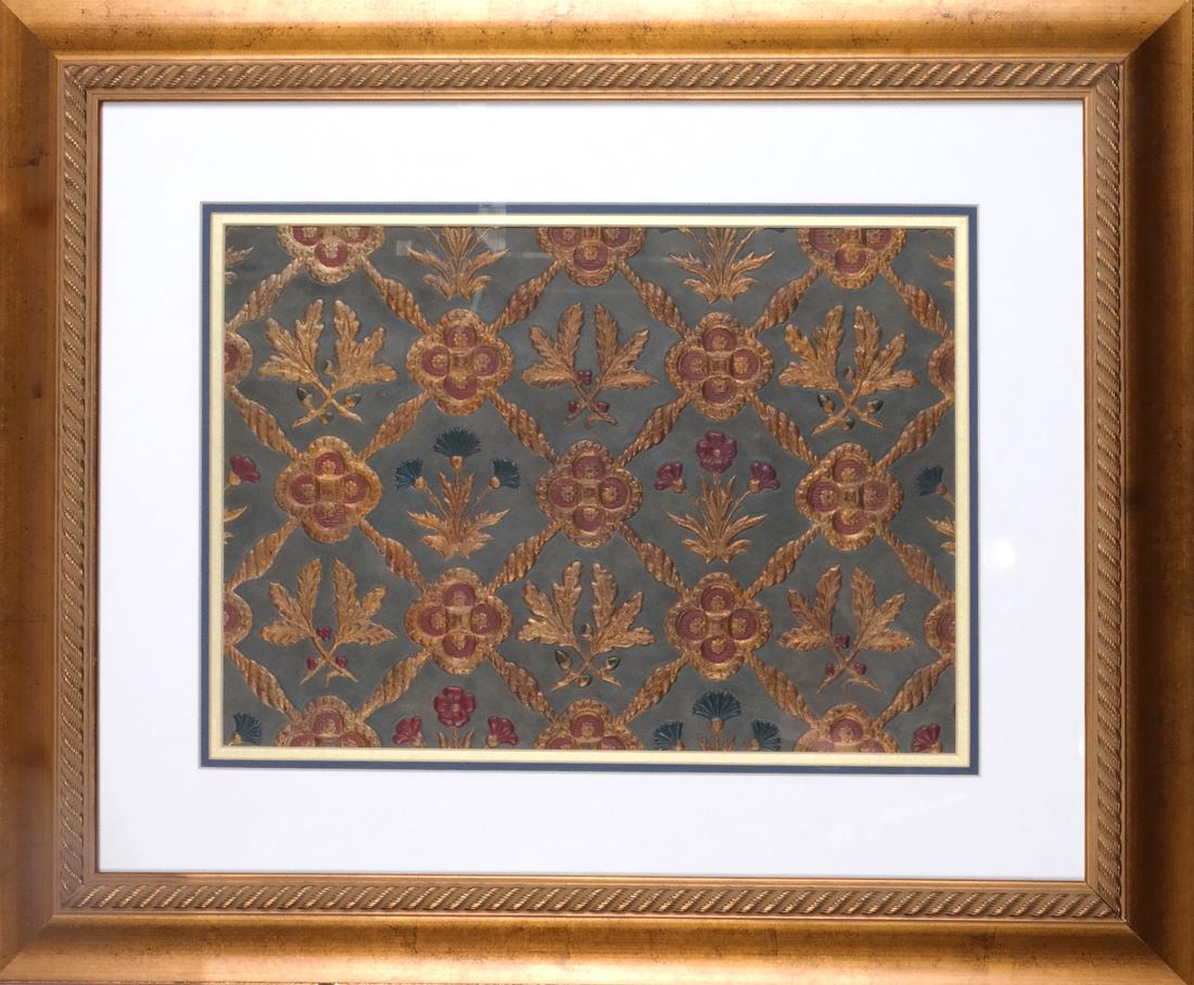 French Embossed & Stenciled Leather Sample (1 of 5)