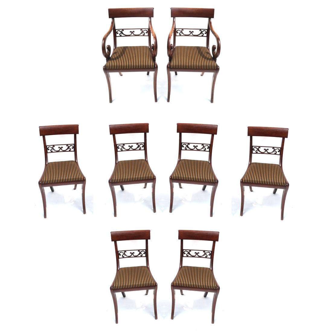 12 Regency-Style Dining Chairs (1 of 8)