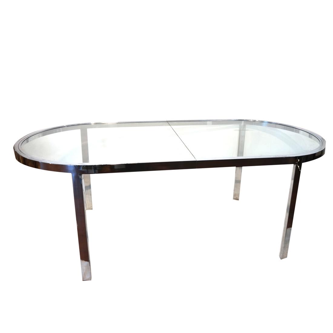 Attributed Milo Baughman Oval Dining Table (1 of 7)