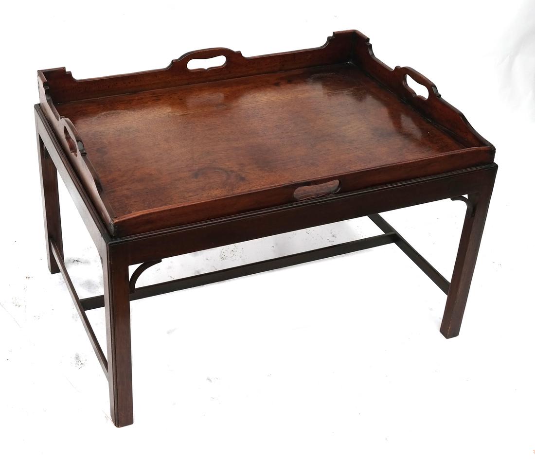 Antique English Tray-Top Butler's Table (1 of 5)