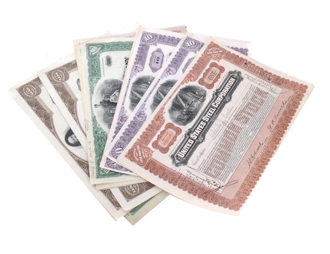 Stock Certificates: US Steel, Duquesne Light Co (1 of 4)