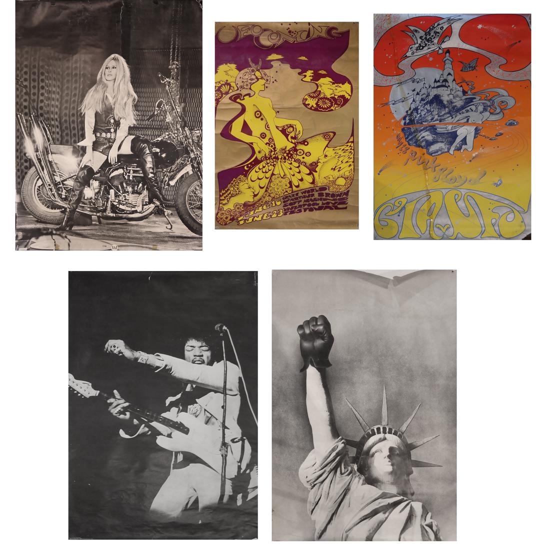 Rock & Film Posters - Hendrix, Bardot, + (1 of 10)