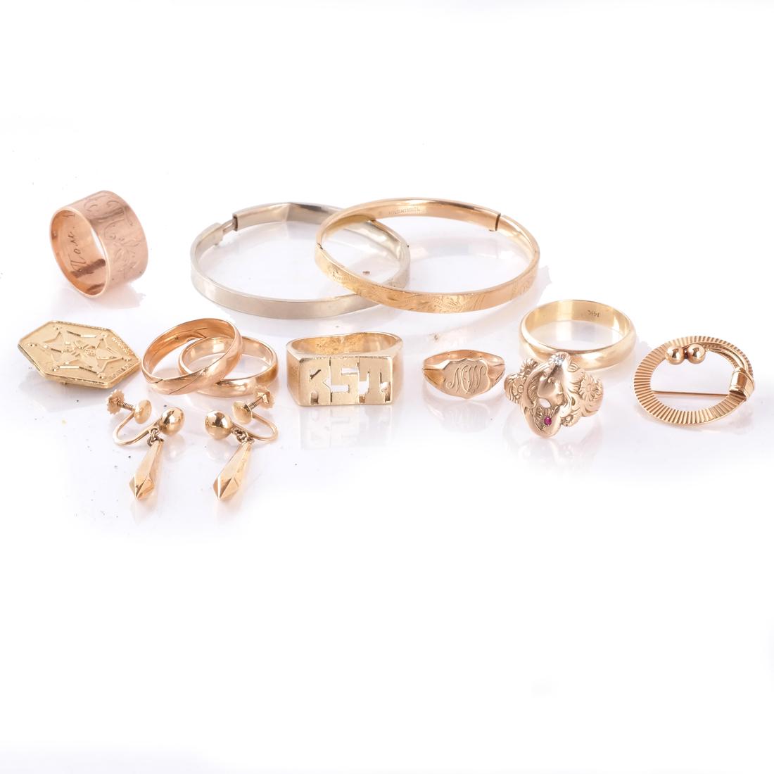 Assortment 14k Yellow Gold Jewelry (1 of 6)